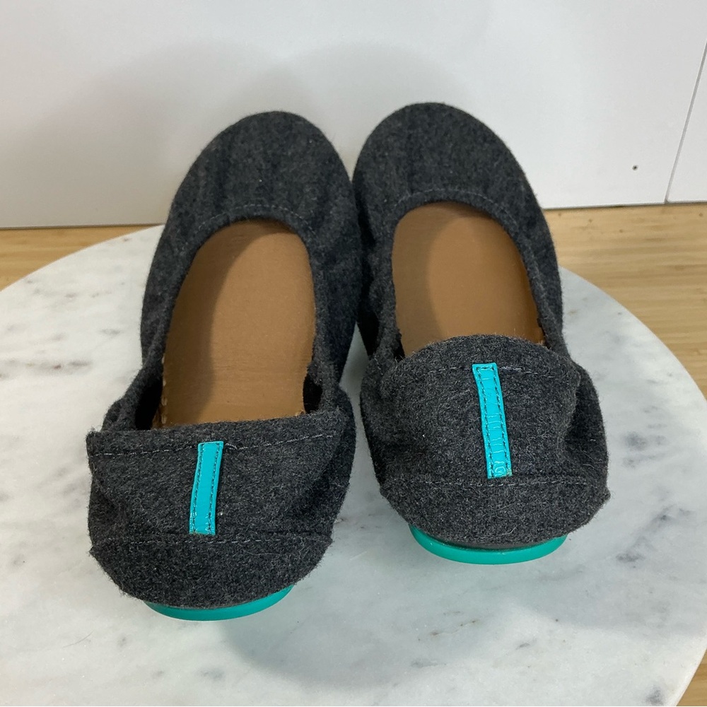 Tieks Size 10 Greystone Vegan Wool Charcoal Gray Foldable Flat Women’s - Picture 6 of 11
